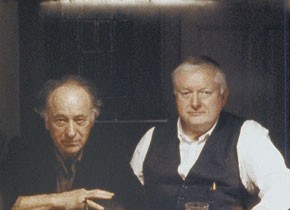 Peter Kubelka und Jonas Mekas, 1994, Friedl vom Gröller Peter Kubelka und Jonas Mekas, 1994, Friedl vom Gröller