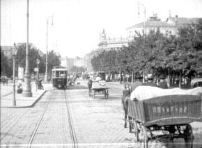 Tramway en Vienne, 1906, Path� Fr�res