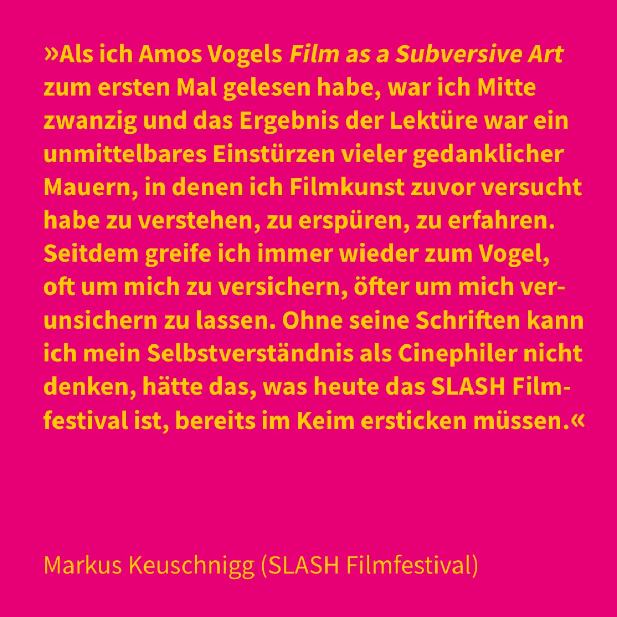 Markus Keuschnigg (SLASH Filmfestival)