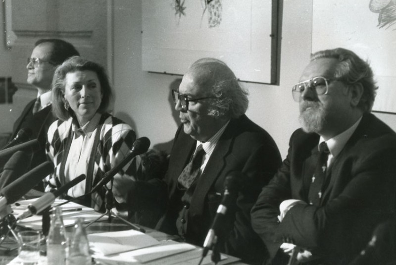 Oswald Oberhuber, Liliane Nelska, Federico Fellini, Peter Konlechner © Norbert Kössler 