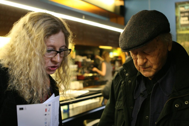 Lina Kaiser und Jonas Mekas © ÖFM/Sabine Maierhofer