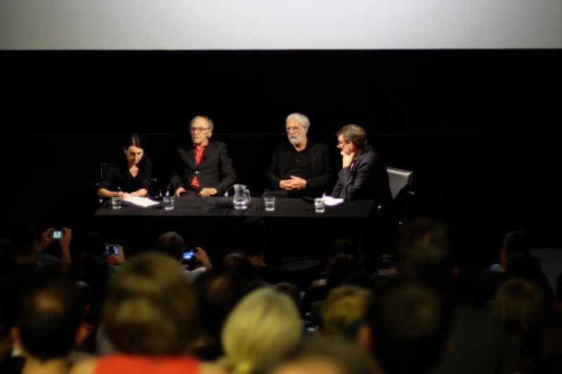 Karin Schiefer, Jean-Louis Trintignant, Michael Haneke, Alexander Horwath © ÖFM/Eszter Kondor