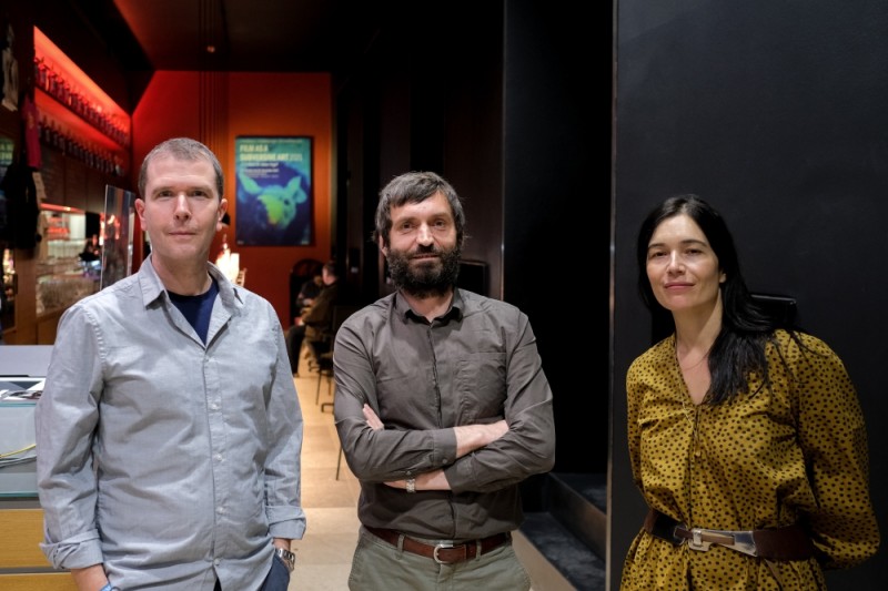 Michael Loebenstein, Jurij Meden, Eva Sangiorgi bei der Eröffnung der Retrospektive © Viennale/Roland Ferrigato