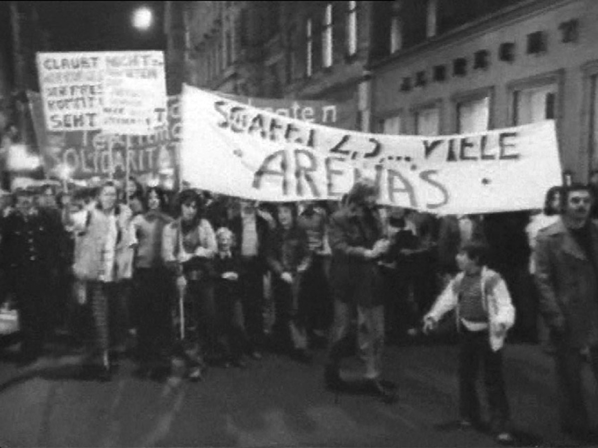 Arena besetzt, 1977, Josef Aichholzer, Ruth Beckermann, Franz Grafl (Videogruppe Arena)