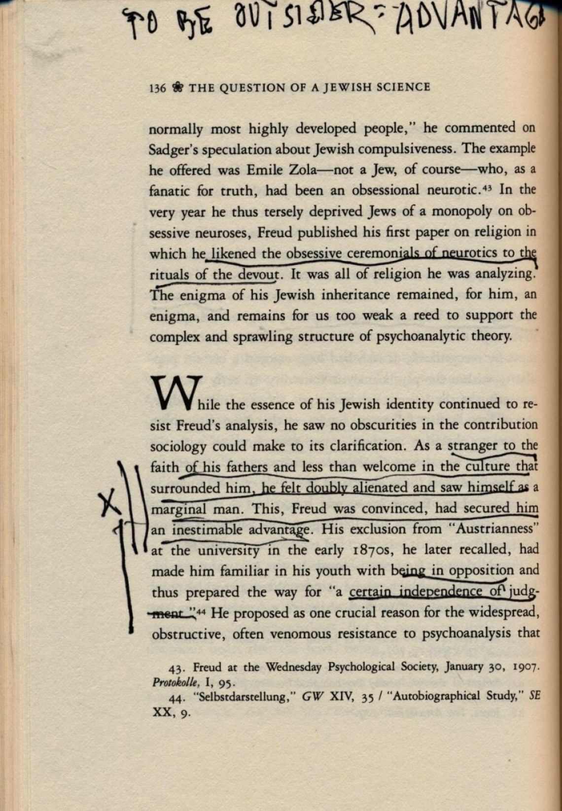 Annotation in Peter Gay, A Godless Jew