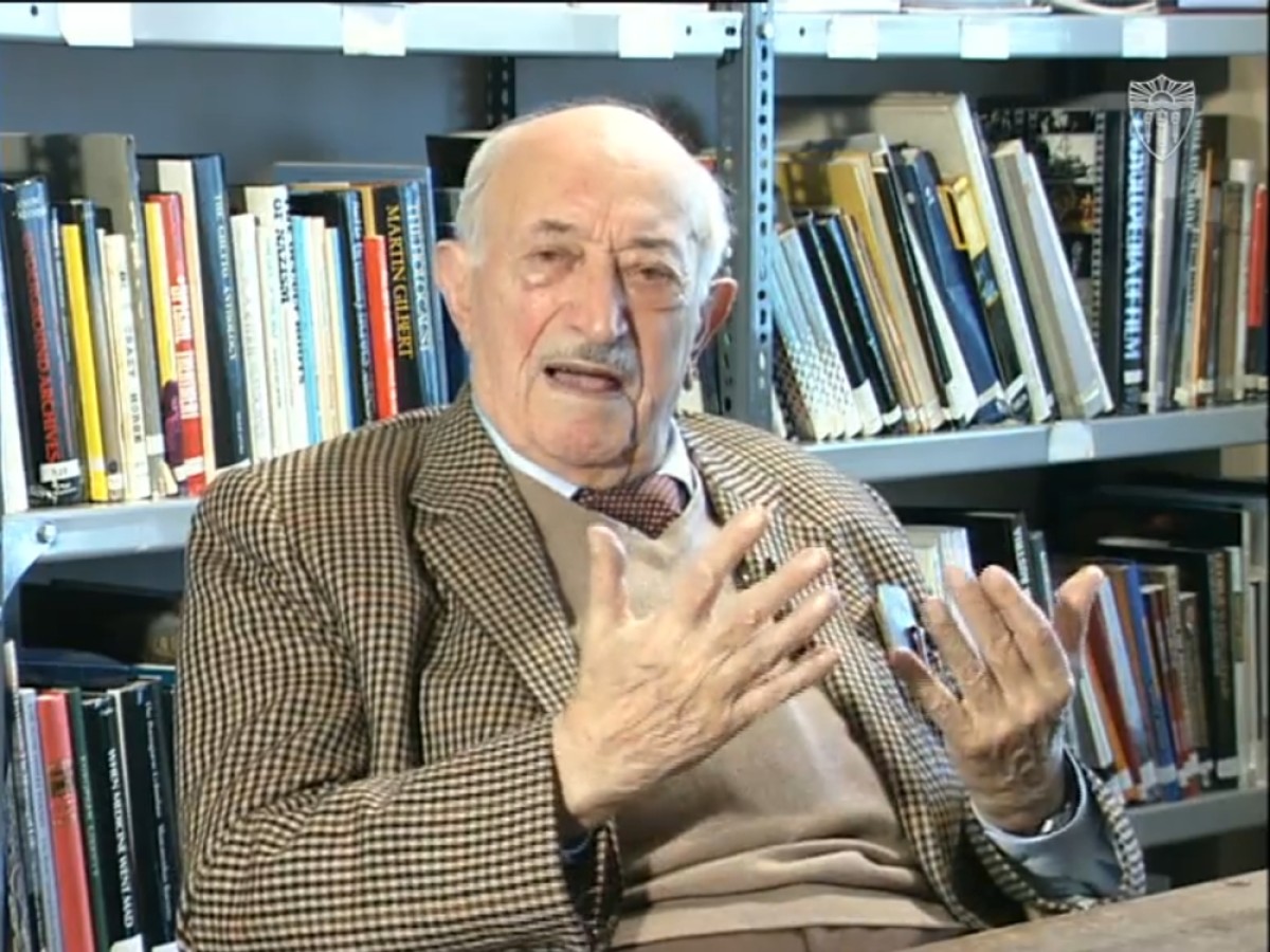 Simon Wiesenthal im Interview
© USC Shoah Foundation Simon Wiesenthal im Interview © USC Shoah Foundation