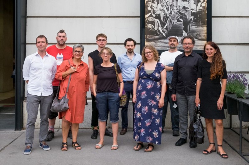 v.l.n.r., hinten: Dieter Kovačič, Rainer Kohlberger, Johann Lurf, Ralo Mayer; vorne: Michael Loebenstein, Brigitta Burger-Utzer, Constanze Ruhm, Stefanie Weberhofer, Gabriel Tempea, Simone Bader (Foto: ÖFM/ © Eszter Kondor)