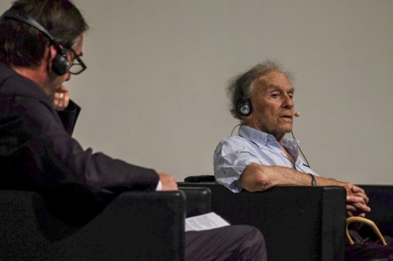 Alexander Horwath, Jean-Louis Trintignant (Filmakademie Wien) © ÖFM/Eszter Kondor