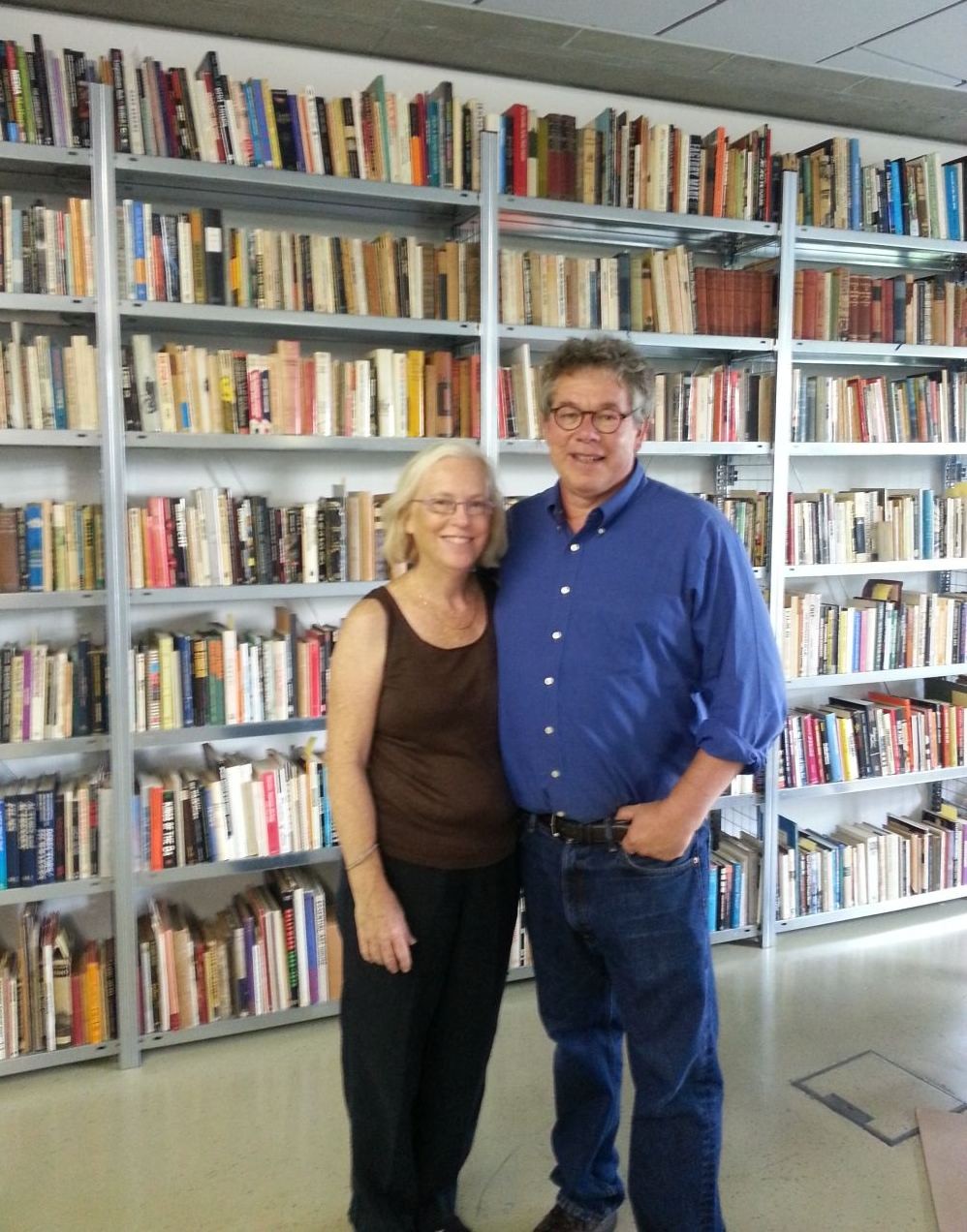 Jane and Steven Vogel, 2015 in der Amos Vogel Library