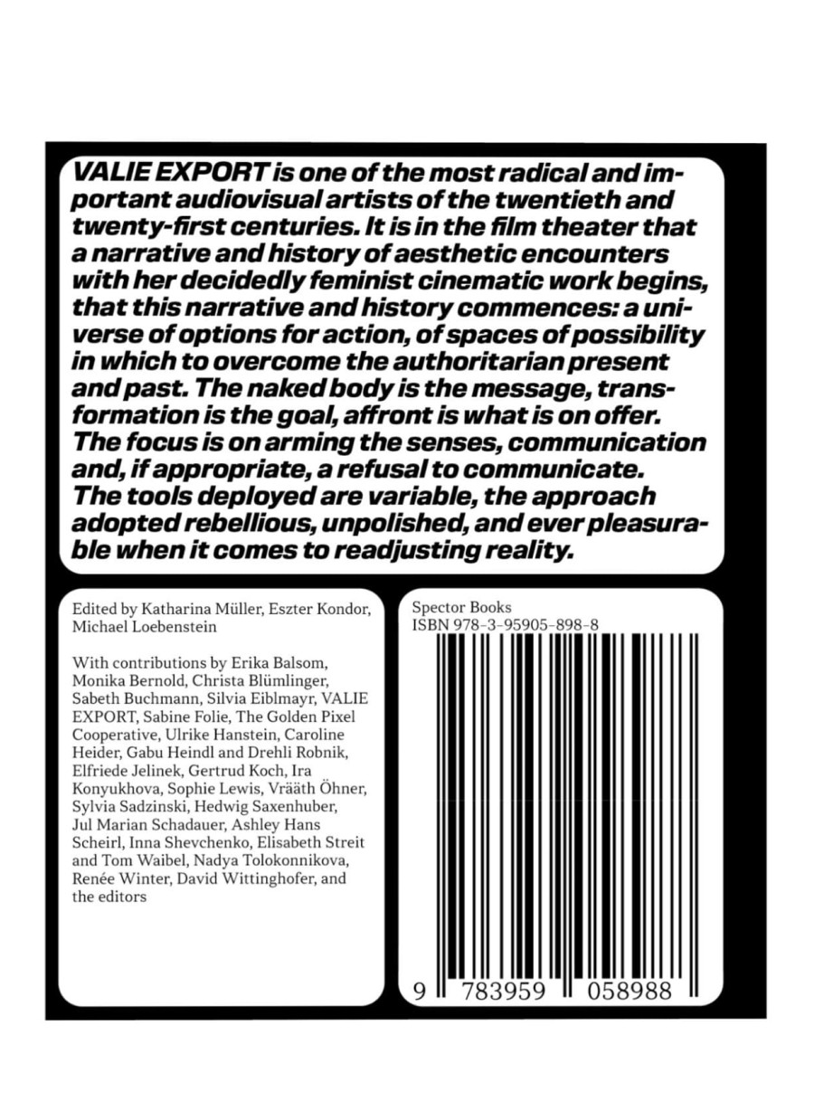 Backcover How to Do Things with VALIE EXPORT