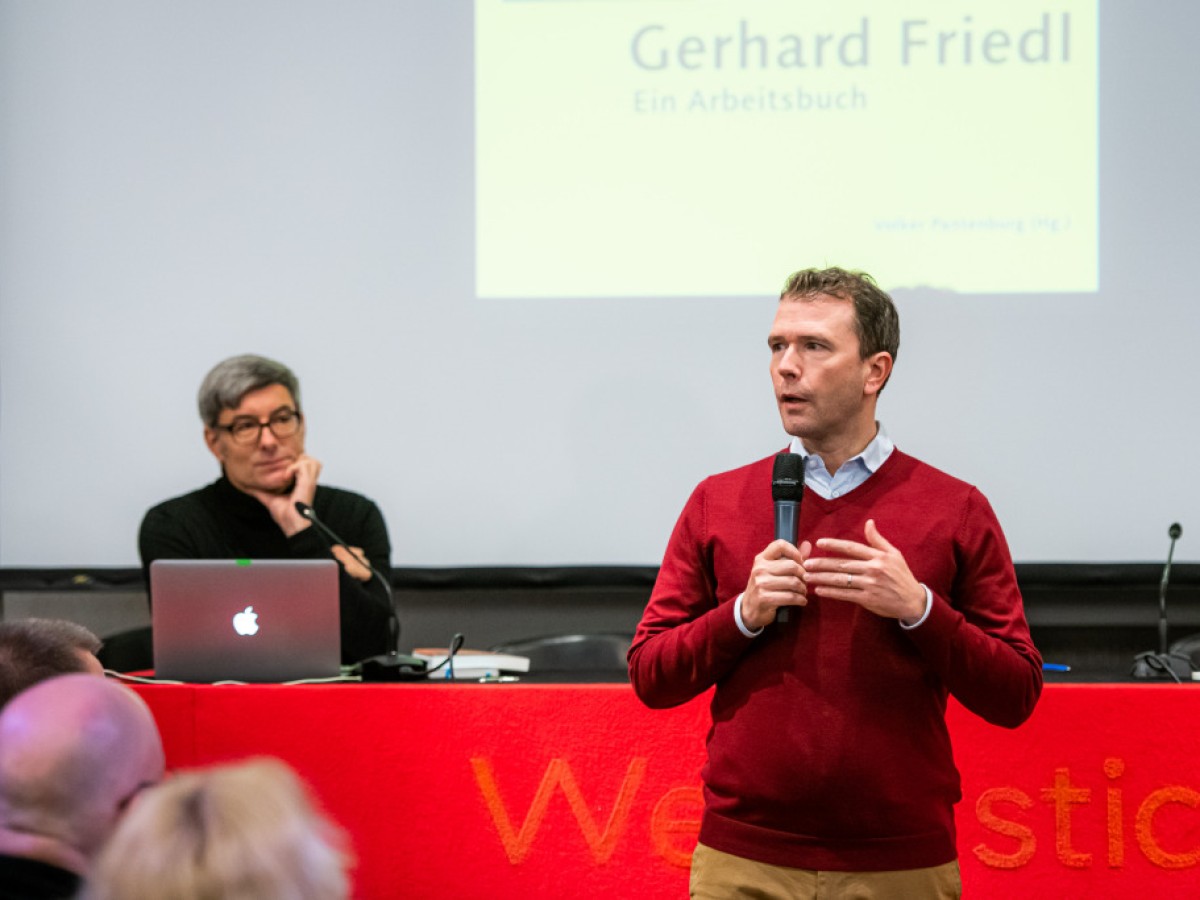 Buchpräsentation "Gerhard Friedl. Ein Arbeitsbuch" im Rahmen der Duisburger Filmwoche (© Duisburger Filmwoche/Simon Bierwald)