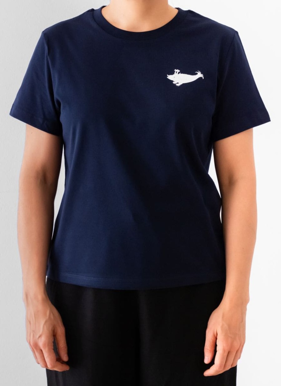 T-Shirt Damen Kurzarm (French Navy mit weißem Zyphius)