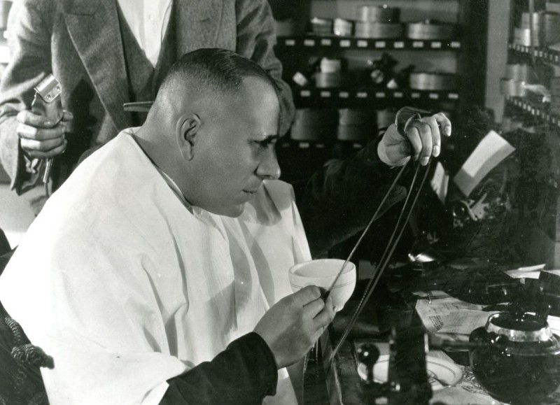 Erich von Stroheim during the production of "The Wedding March", 1926