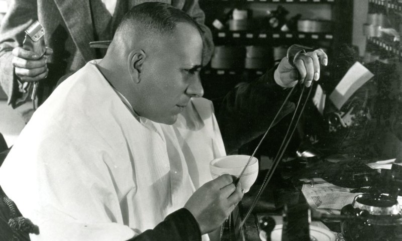 Erich von Stroheim during the production of "The Wedding March", 1926
