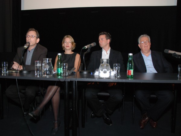 Podiumsgespräch im Österreichischen Filmmuseum zu Benjamin Murmelsteins Zeit in Wien und Theresienstadt. Doron Rabinovici, Anna Hájková, Ingo Zechner, Pierre Geneé @ Sissi Makovec