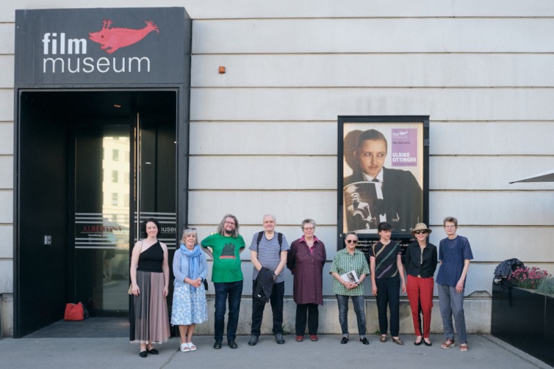 Elaine Loebenstein, Alessandra Thiele, Christoph Huber, Michael Omasta, Brigitte Mayr, Karola Gramann, Friederike Horstmann, Sissi Tax, Heide Schlüpmann (Foto: ÖFM / © Eszter Kondor)