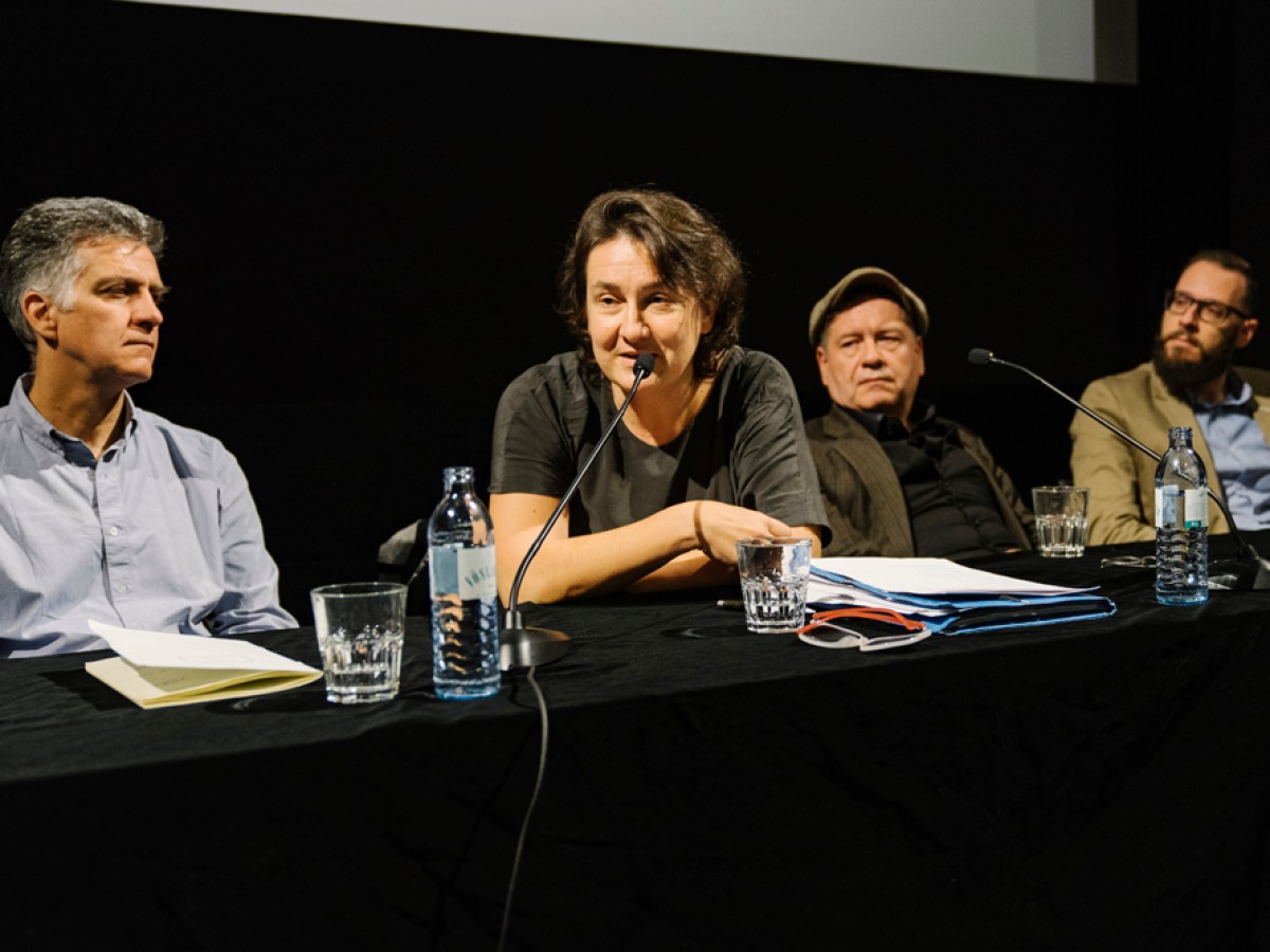 Romuald Karmakar, Barbara Wurm, Christian Frosch, Gregor Holzinger (Foto: ÖFM / © Mercan Sümbültepe)