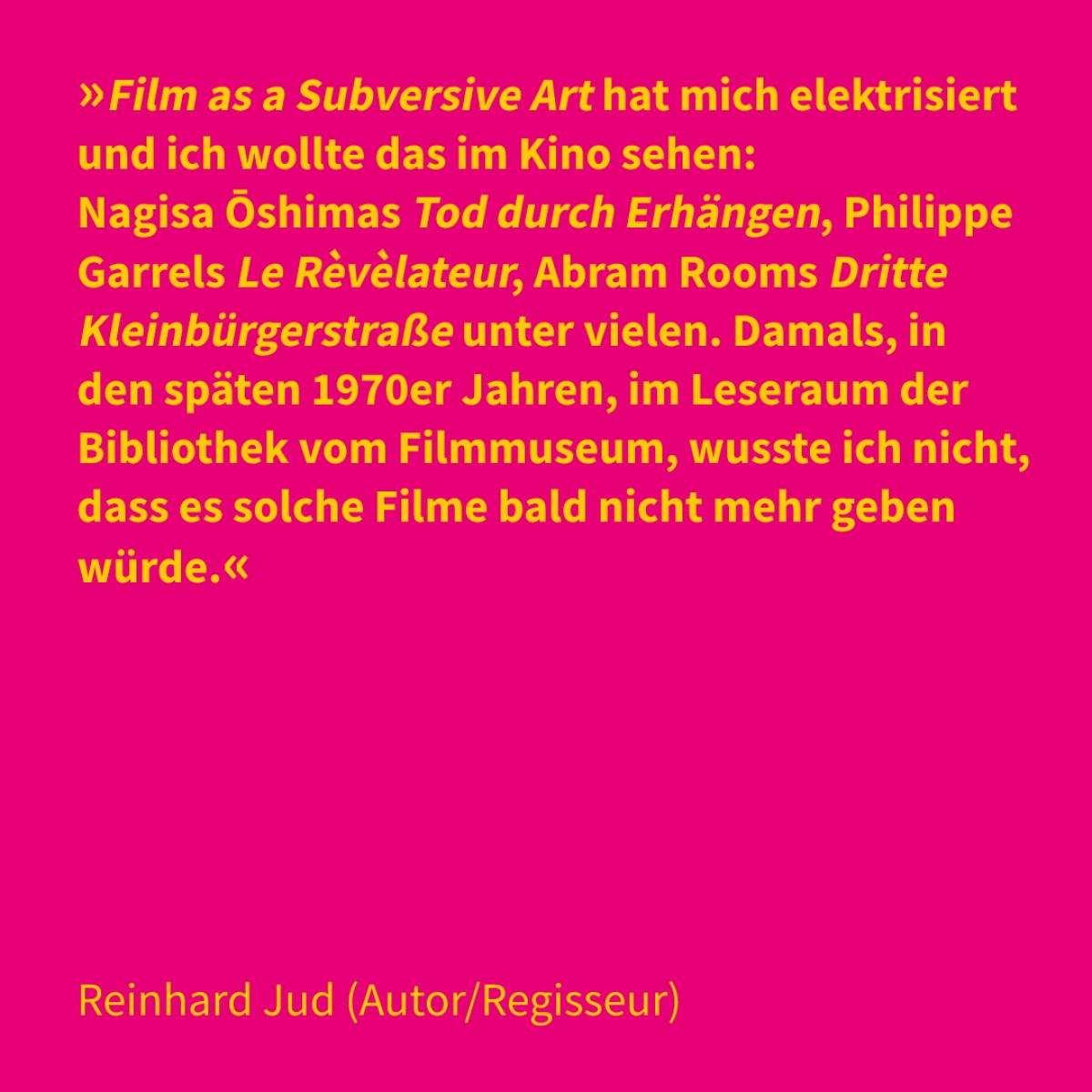 Reinhard Jud (Autor/Regisseur)