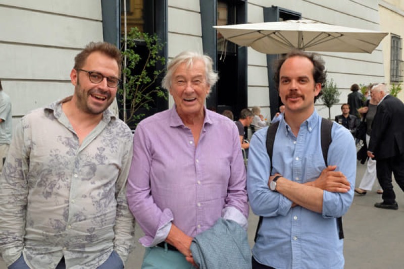Matthias Wittmann, Paul Verhoeven, Alejandro Bachmann, rechts im Bild: Peter Kubelka © ÖFM/Eszter Kondor