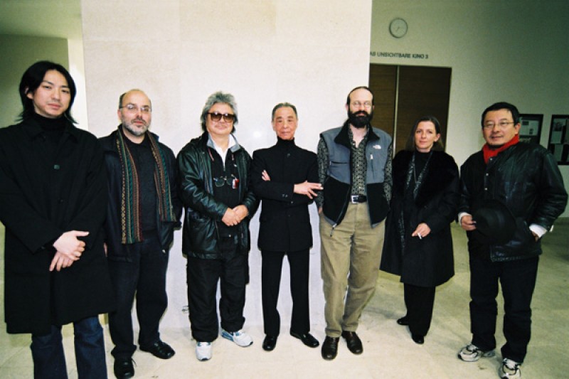 (v.l.n.r.) Hirasawa Gô, Roland Domenig, Kuzui Kinshirô, Wakamatsu Kôji, Markus Nornes, Roberta Novielli, Yomota Inuhiko © Reiner Riedler