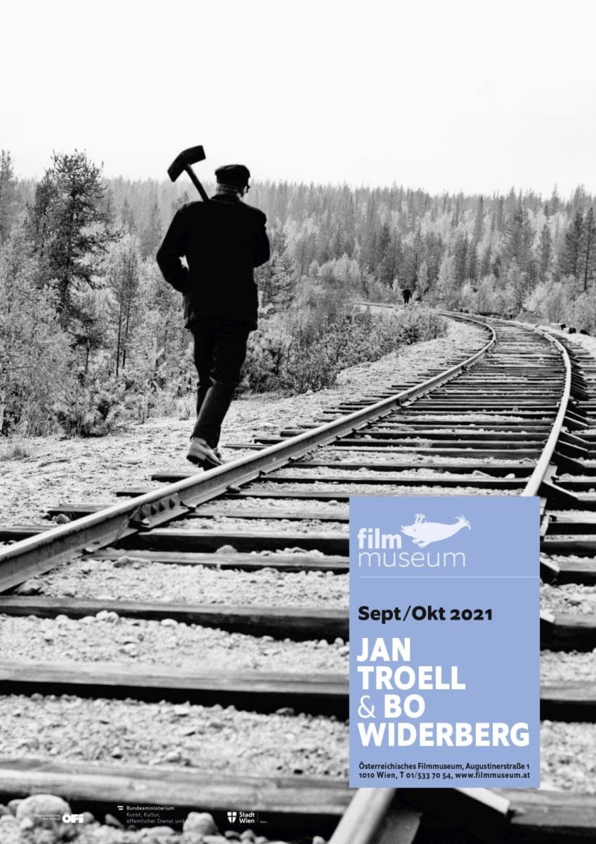 Plakat Jan Troell & Bo Widerberg (Titelbild: Uppehåll i myrlandet (Aufenhalt im Marschland), 1965, Jan Troell / Courtesy of Swedish Film Institut)
