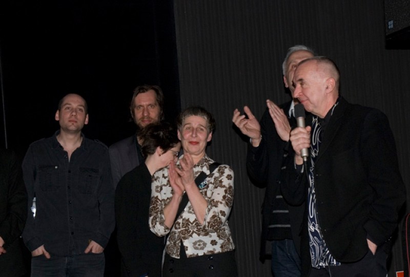 v.l.n.r. Martin Siewert, Christian Fennesz, Olga Neuwirth, Hanna Schimek, Manfred Neuwirth, Gustav Deutsch © Sissi Makovec