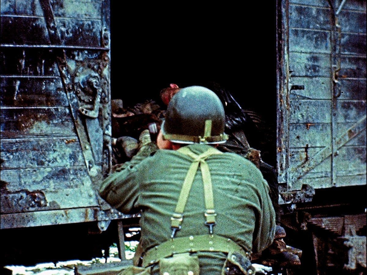 [World War II color footage], George Stevens, [Liberation at Dachau] (May 2-7, 1945). Source: Library of Congress