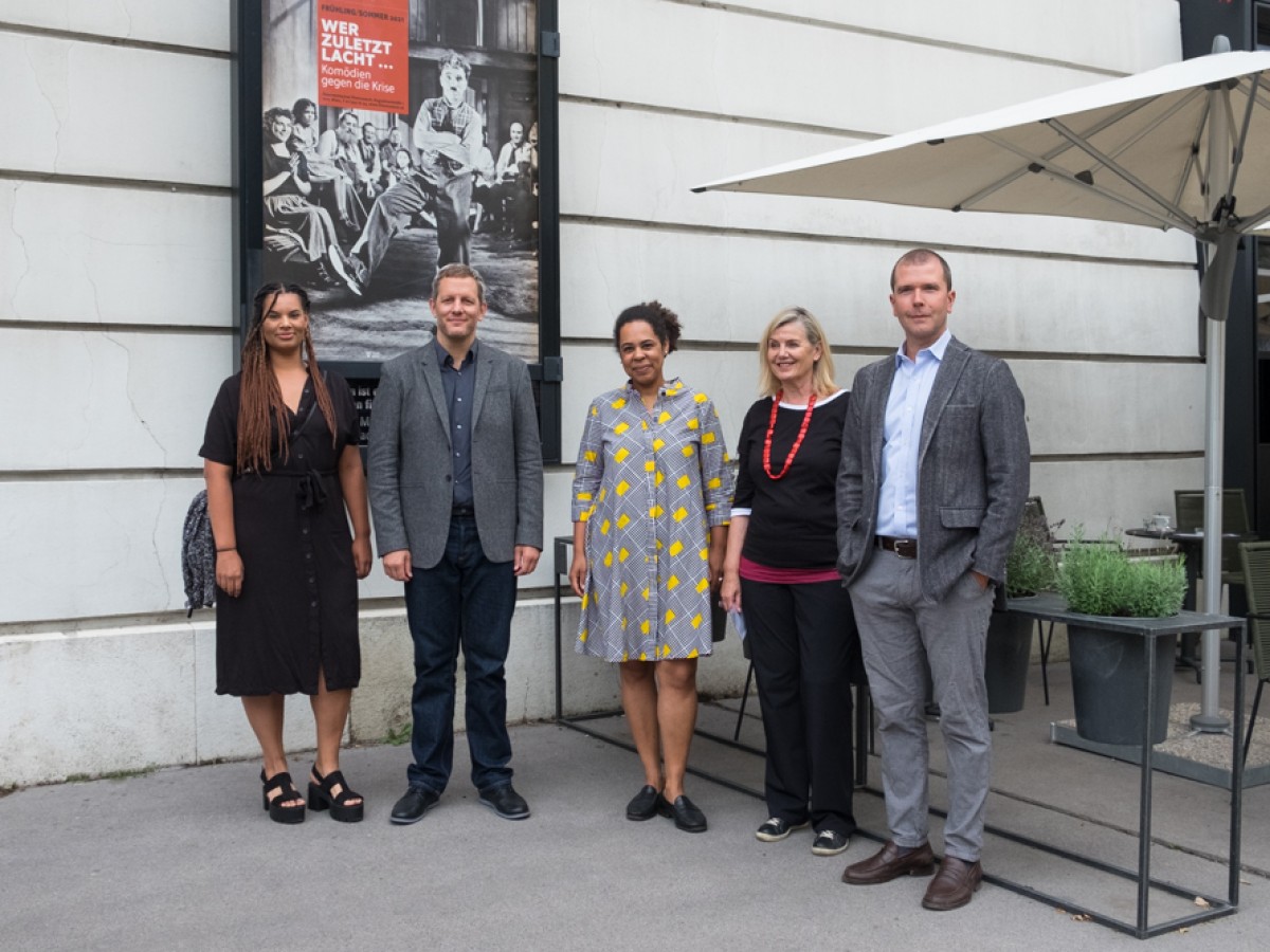 Vanessa Spanbauer, Philipp Rohrbach, Azziza B. Malanda, Ingrid Bauer, Michael Loebenstein (Foto: ÖFM © Eszter Kondor)