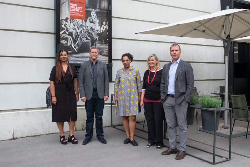 Vanessa Spanbauer, Philipp Rohrbach, Azziza B. Malanda, Ingrid Bauer, Michael Loebenstein (Foto: ÖFM © Eszter Kondor)