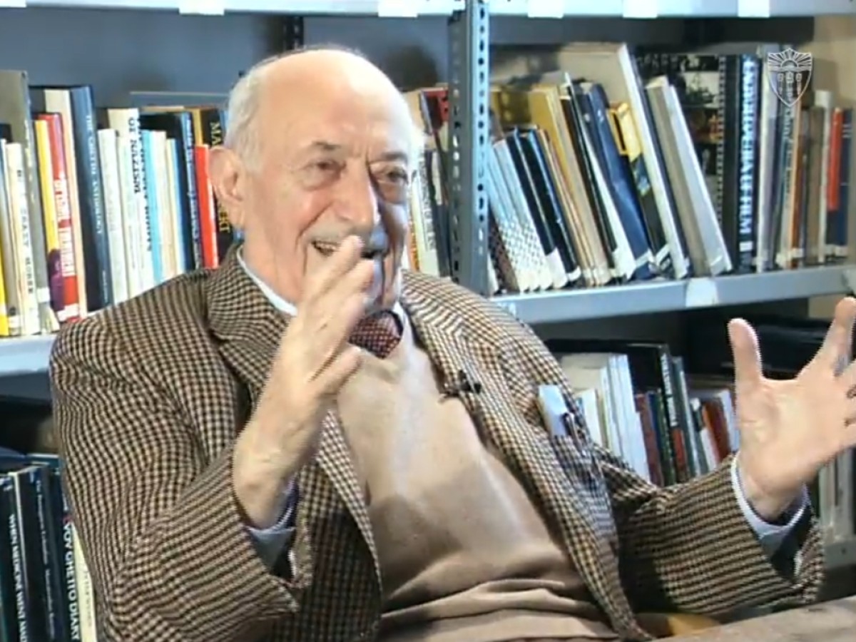 Simon Wiesenthal im Interview
© USC Shoah Foundation Simon Wiesenthal im Interview © USC Shoah Foundation