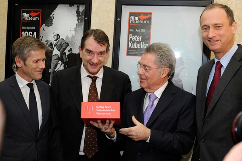 Kulturminister Josef Ostermayer, Alexander Horwath, Bundespräsident Heinz Fischer, Kulturstadtrat Andreas Mailath-Pokorny