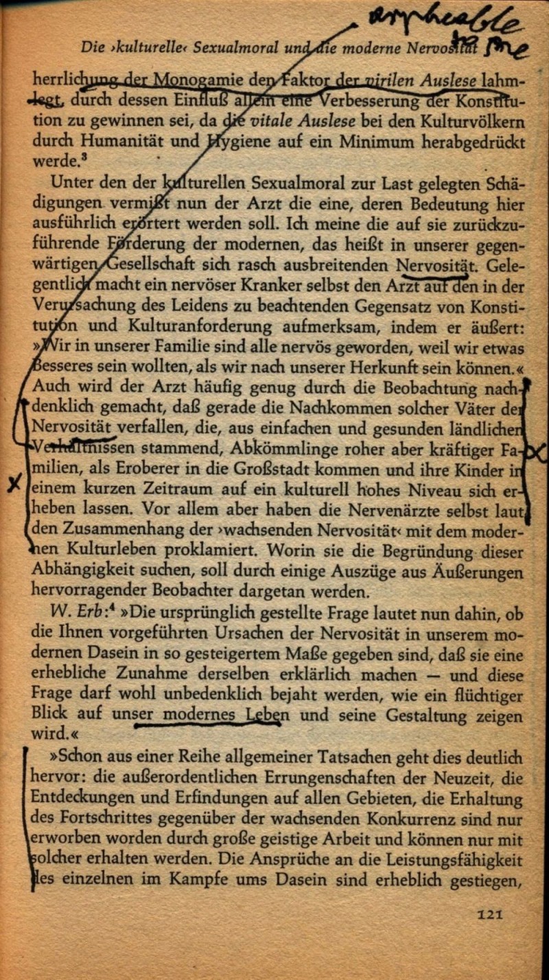 Annotation in Sigmund Freud, Drei Abhandlungen zur Sexualtheorie