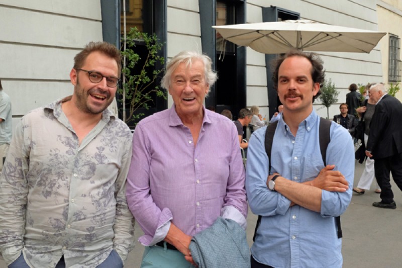 Matthias Wittmann, Paul Verhoeven, Alejandro Bachmann, rechts im Bild: Peter Kubelka © ÖFM/Eszter Kondor